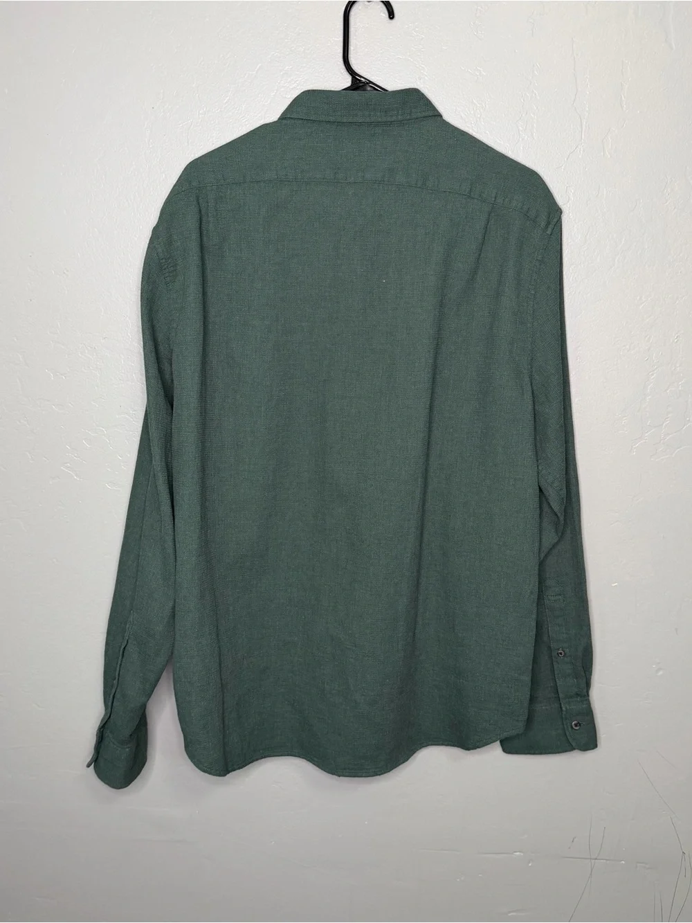 J Crew Heather Sanctuary Green Waffle Dobby Shirt SZ XL